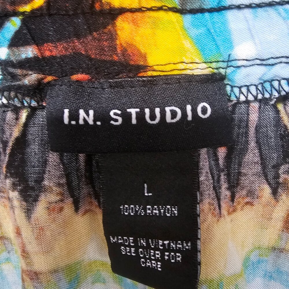 I.N. Studio Skirt Maxi Grunge Aztec Boho Casual Festival L - Picture 5 of 7